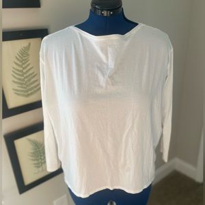 LULULEMON white loose fit long sleeve shirt size M